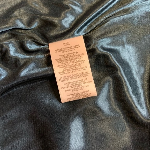 BCBGeneration Dress Polka Dot MIDI Black Blue Sheer Women Size 2 or XS - Picture 7 of 7